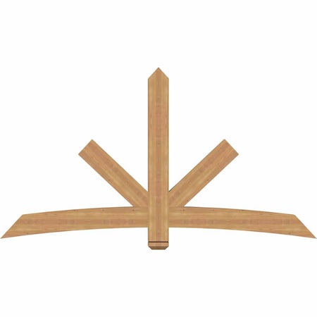 Ekena Millwork Alberta Smooth Timber Gable Bracket, Western Red Cedar, 84"W x 45"H x 3 1/2"D x 5 1/2"F, 13/12 Pitch GBW084X45X0406ALB00SWR